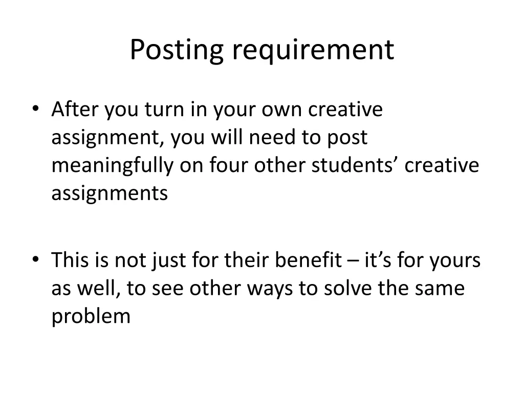 posting requirement
