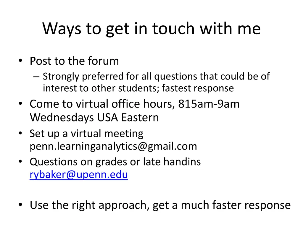 ways to get in touch with me