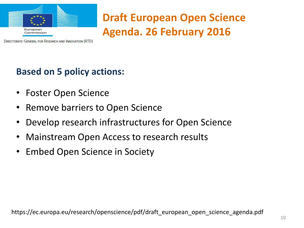 draft european open science agenda 26 february