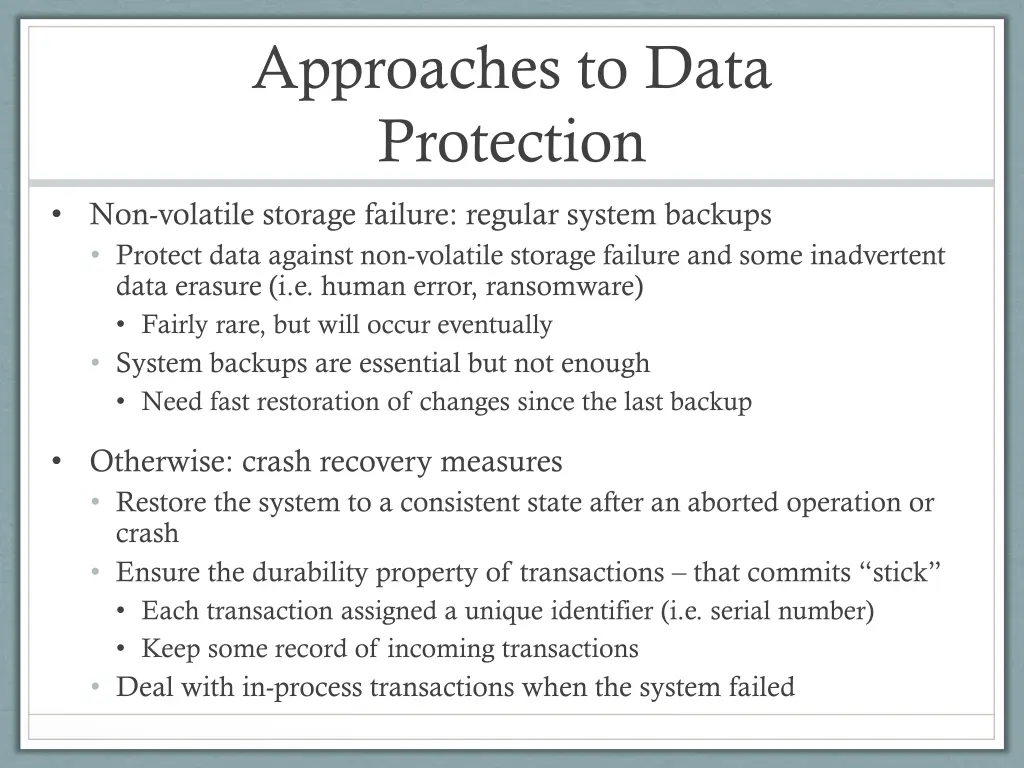 approaches to data protection