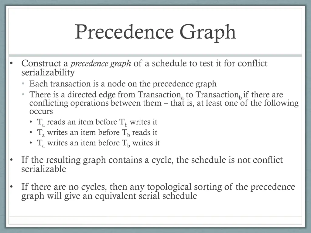 precedence graph