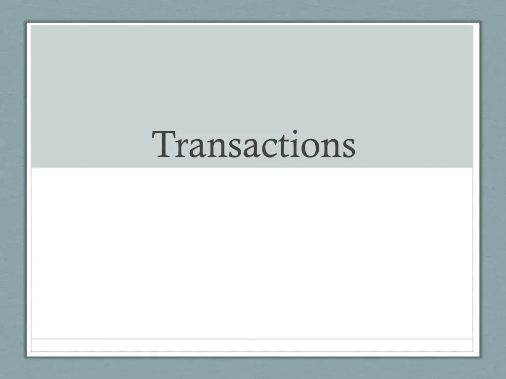 transactions