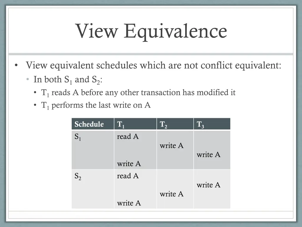 view equivalence 1