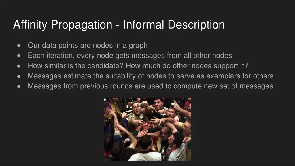 affinity propagation informal description