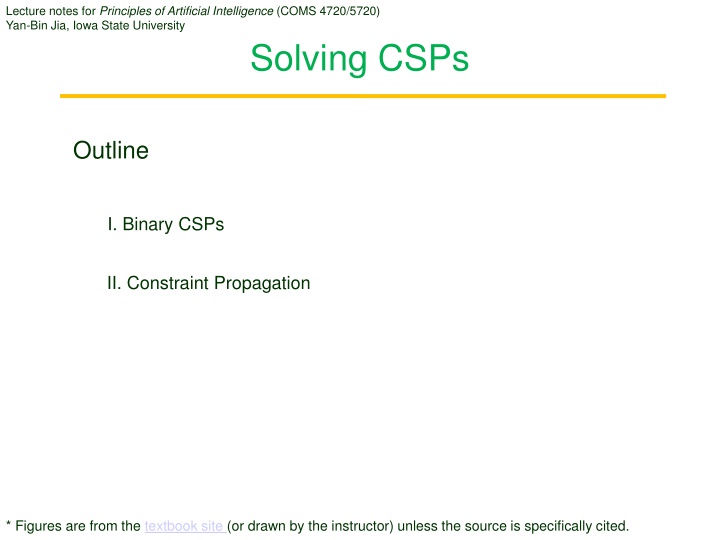 lecture notes for principles of artificial