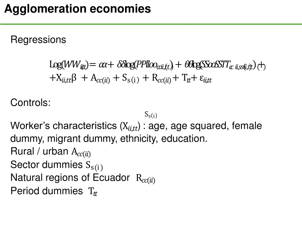 agglomeration economies 14