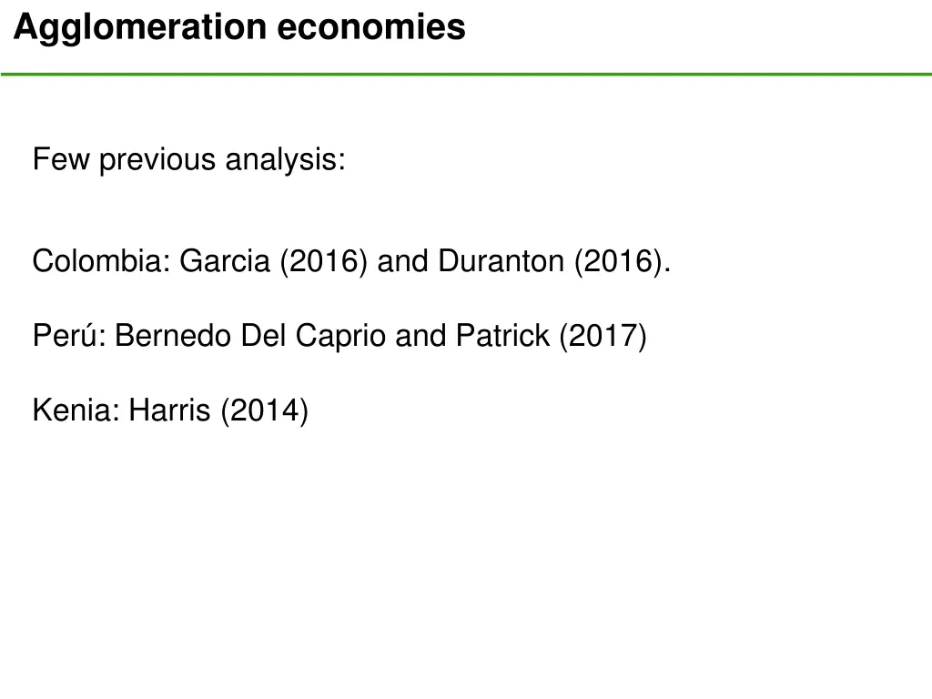 agglomeration economies 6