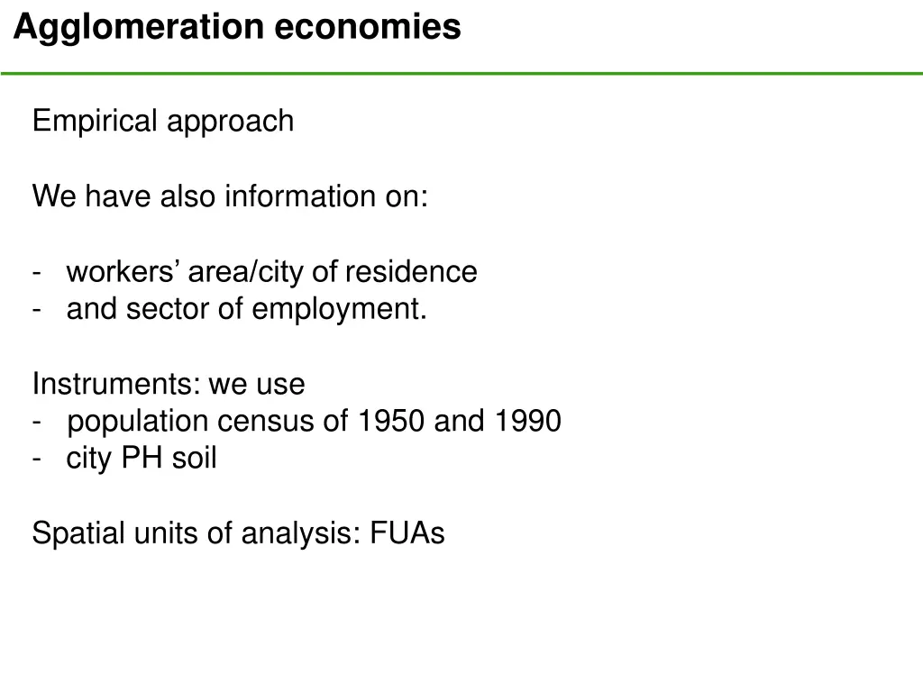 agglomeration economies 8