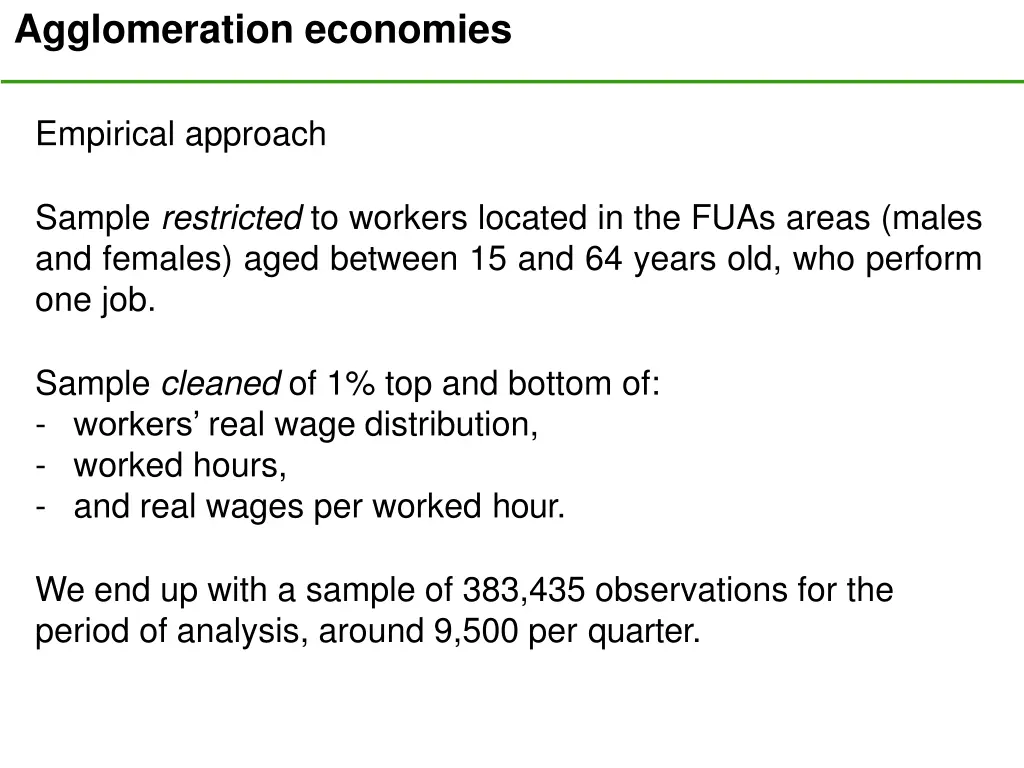 agglomeration economies 9