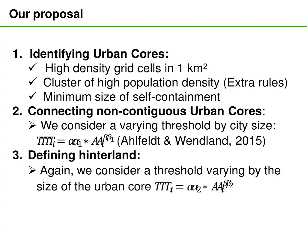 our proposal