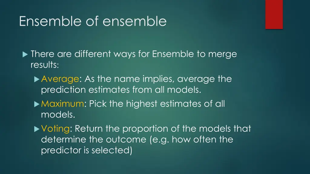ensemble of ensemble
