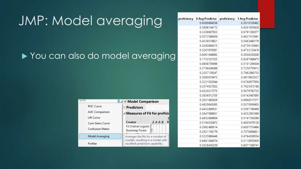 jmp model averaging