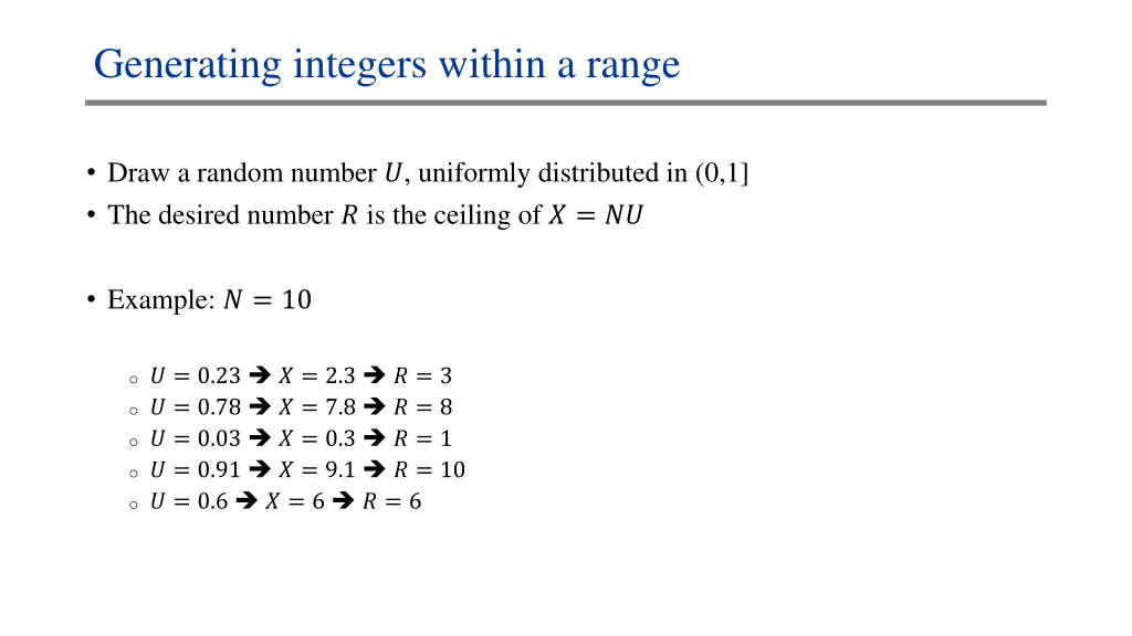 generating integers within a range