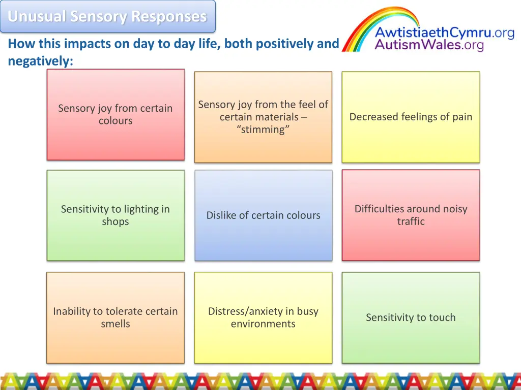 unusual sensory responses 2