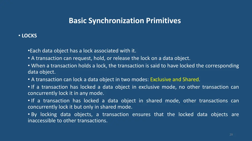 basic synchronization primitives 1