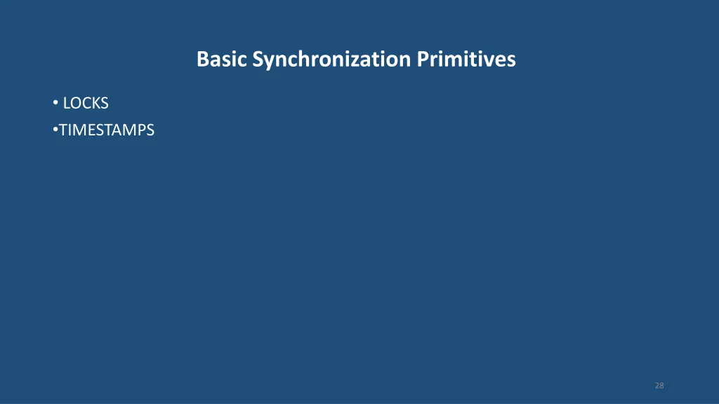 basic synchronization primitives