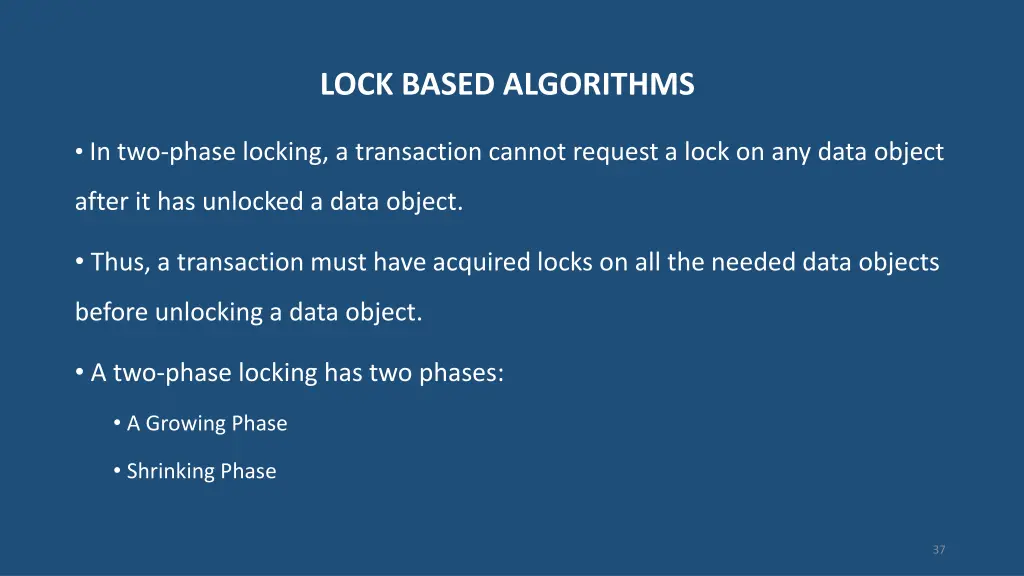 lock based algorithms 6
