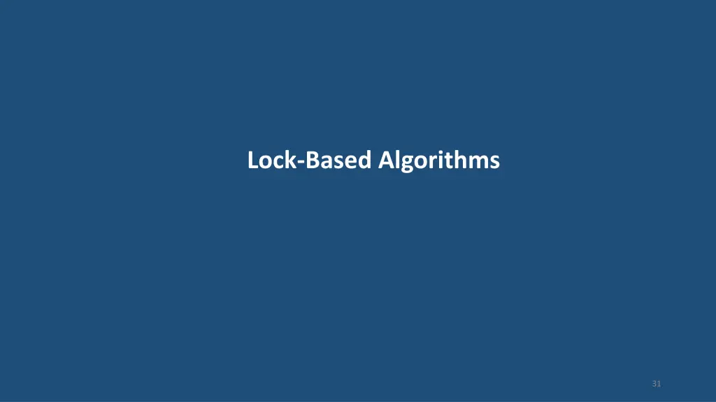 lock based algorithms