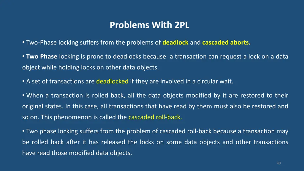 problems with 2pl