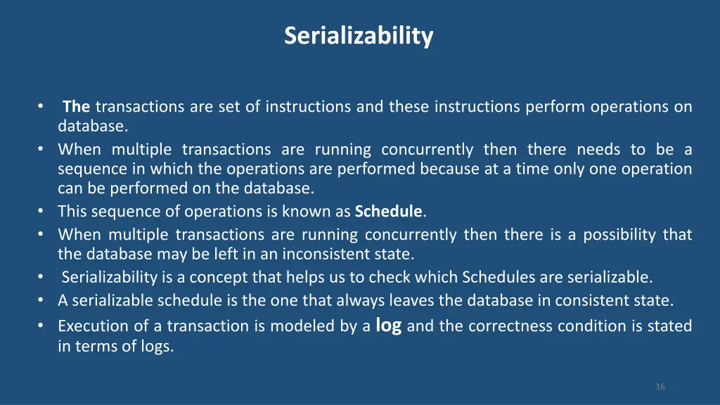 serializability