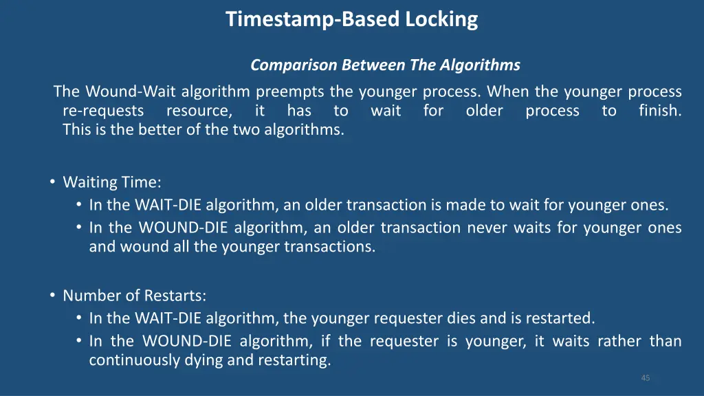 timestamp based locking 4