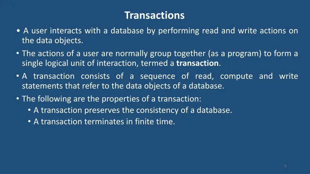 transactions