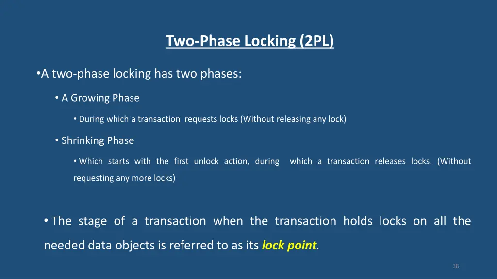 two phase locking 2pl