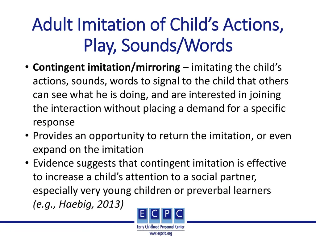adult imitation of child s actions adult