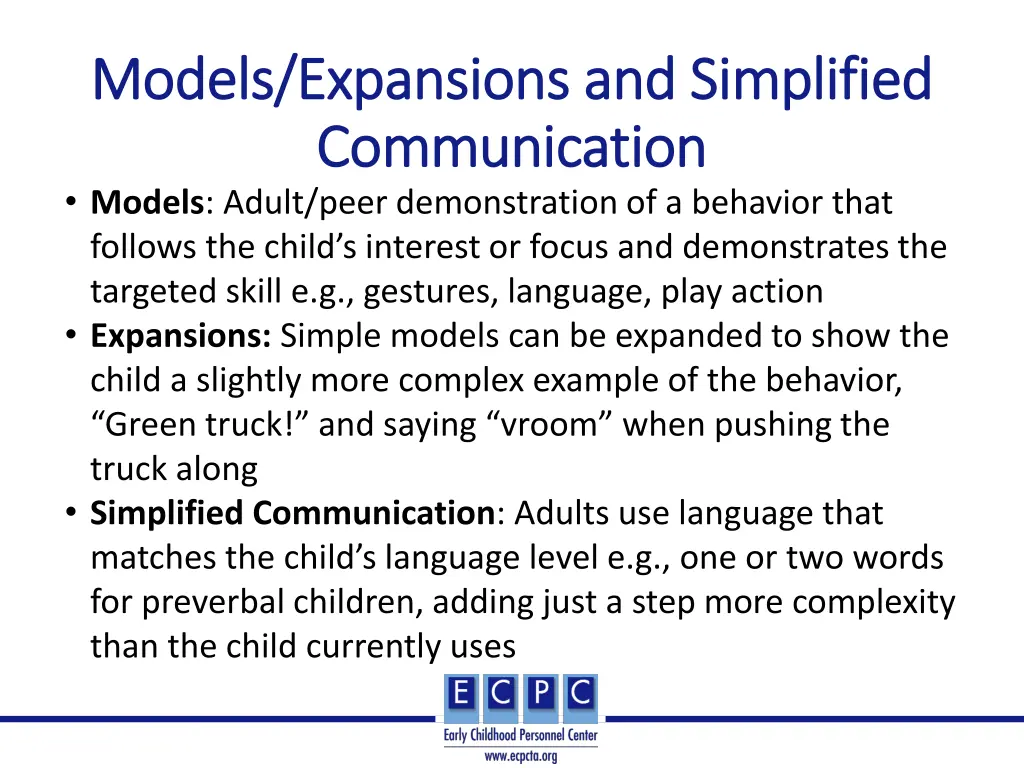 models expansions and simplified models