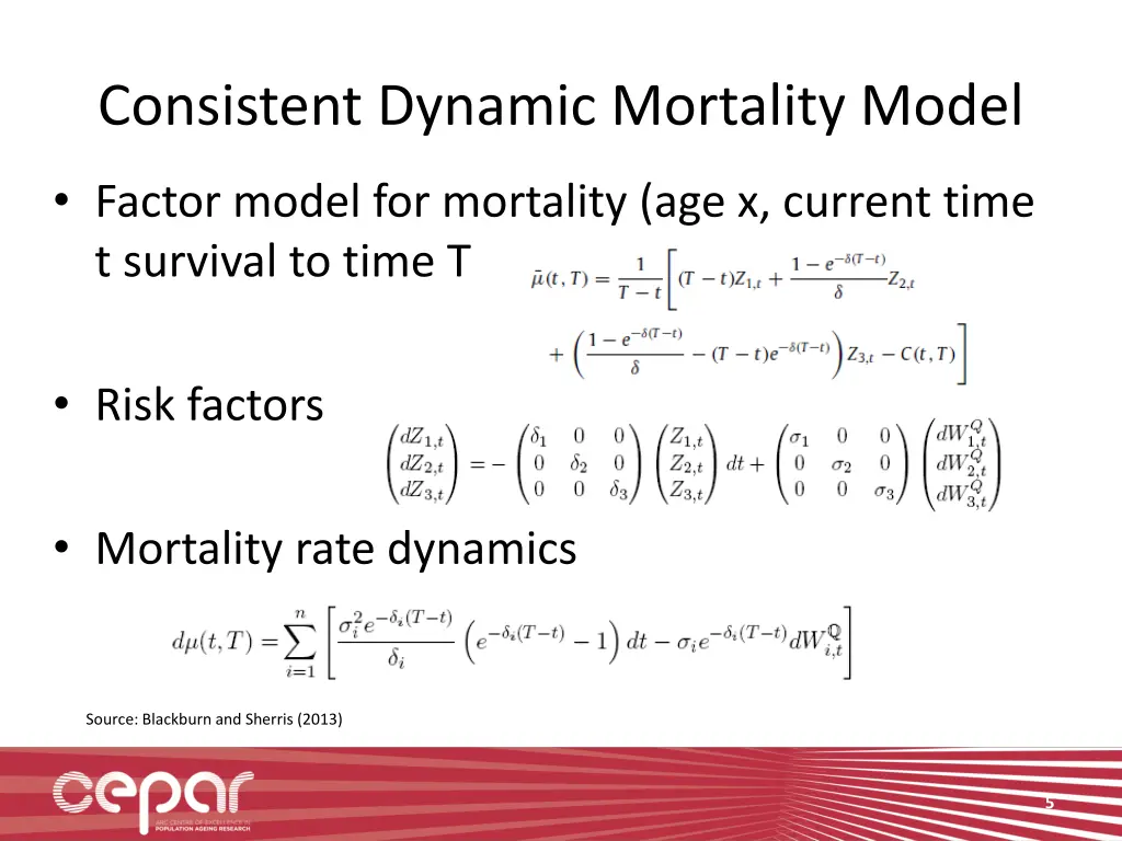 consistent dynamic mortality model