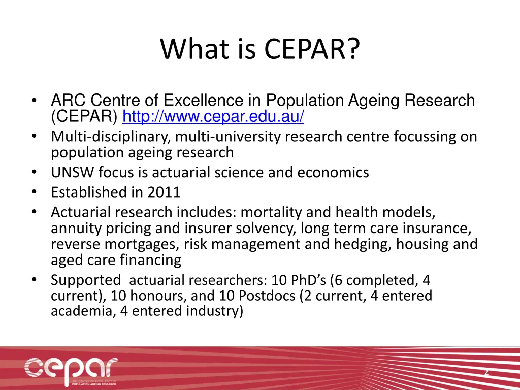 what is cepar