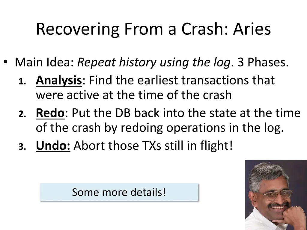 recovering from a crash aries