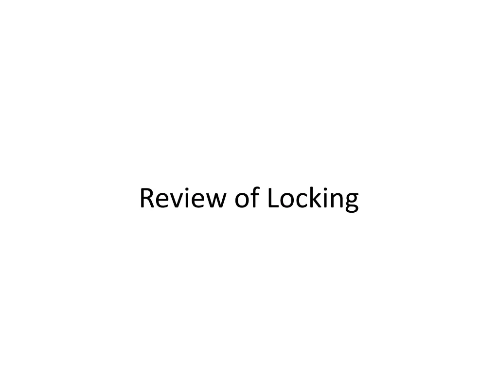 review of locking