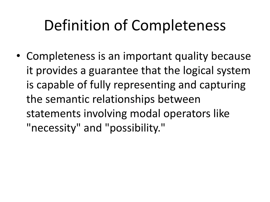 definition of completeness