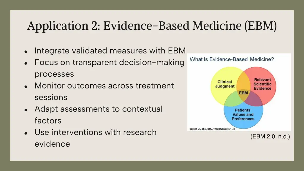 application 2 evidence based medicine ebm
