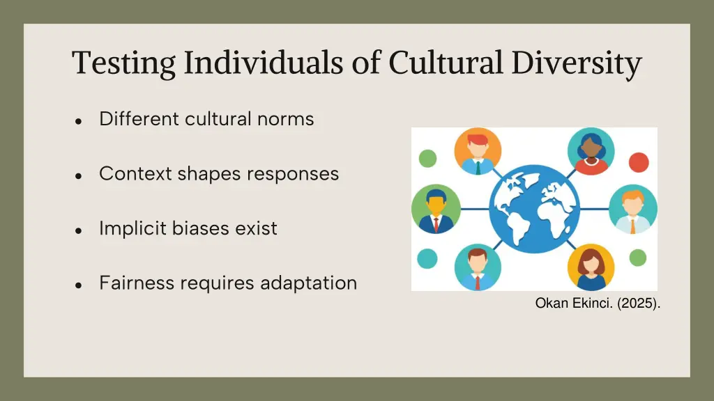 testing individuals of cultural diversity