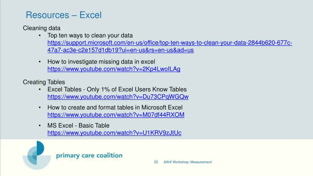 resources excel