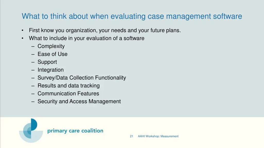 what to think about when evaluating case