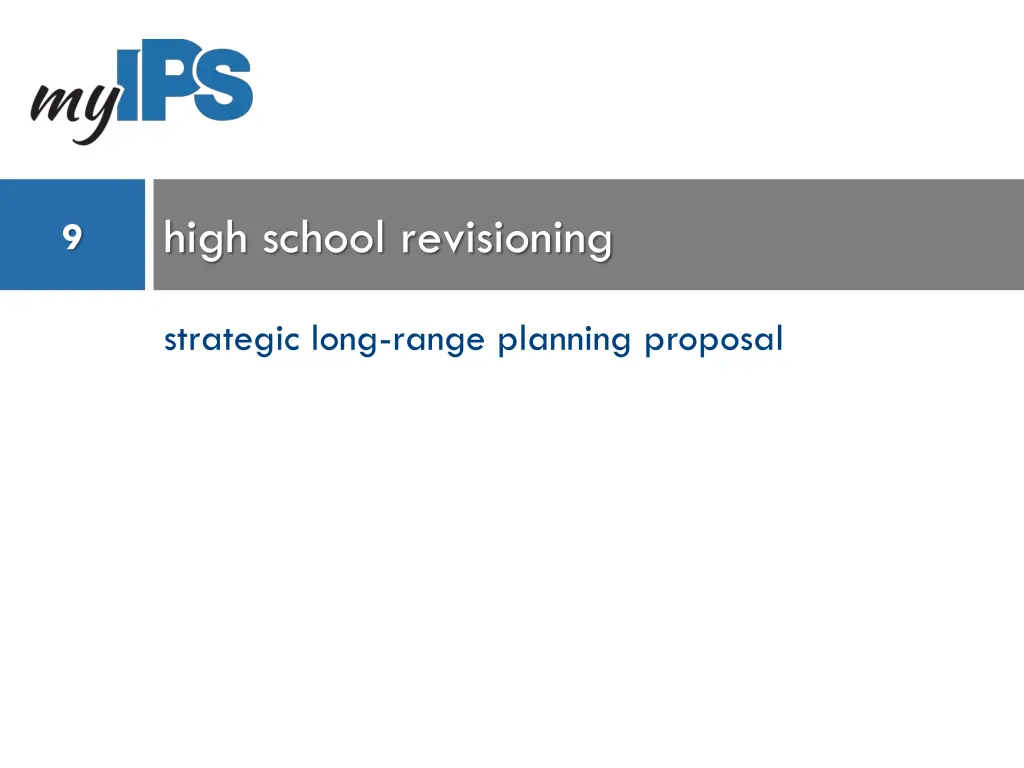 high school revisioning