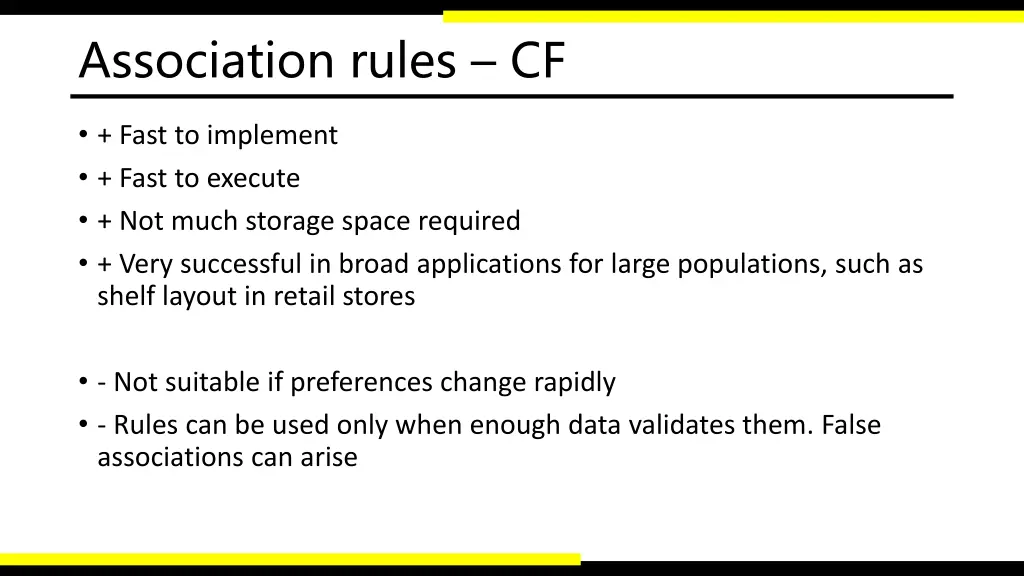 association rules cf 1