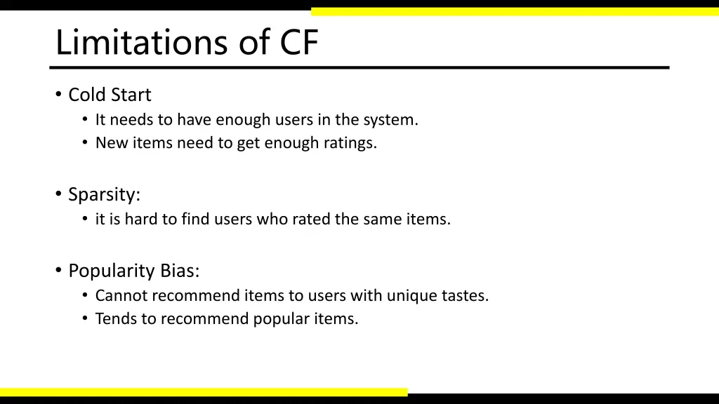 limitations of cf