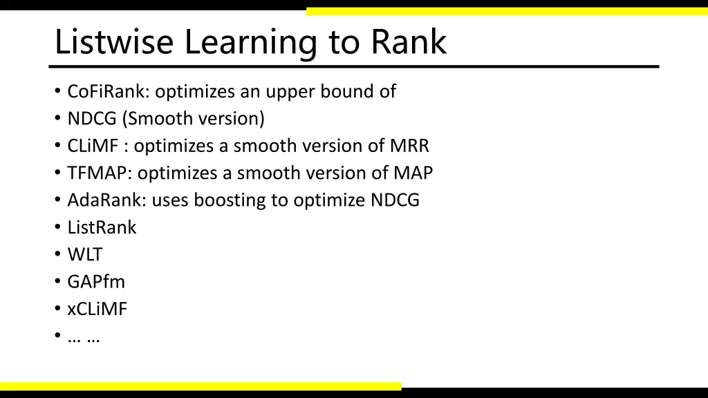 listwise learning to rank