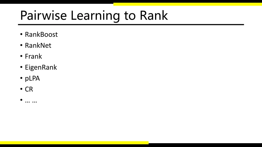 pairwise learning to rank