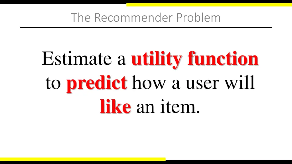 the recommender problem