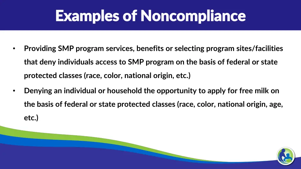 examples of noncompliance examples