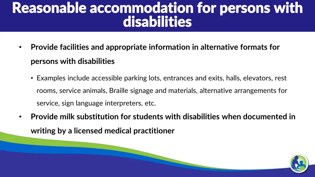 reasonable accommodation for persons with