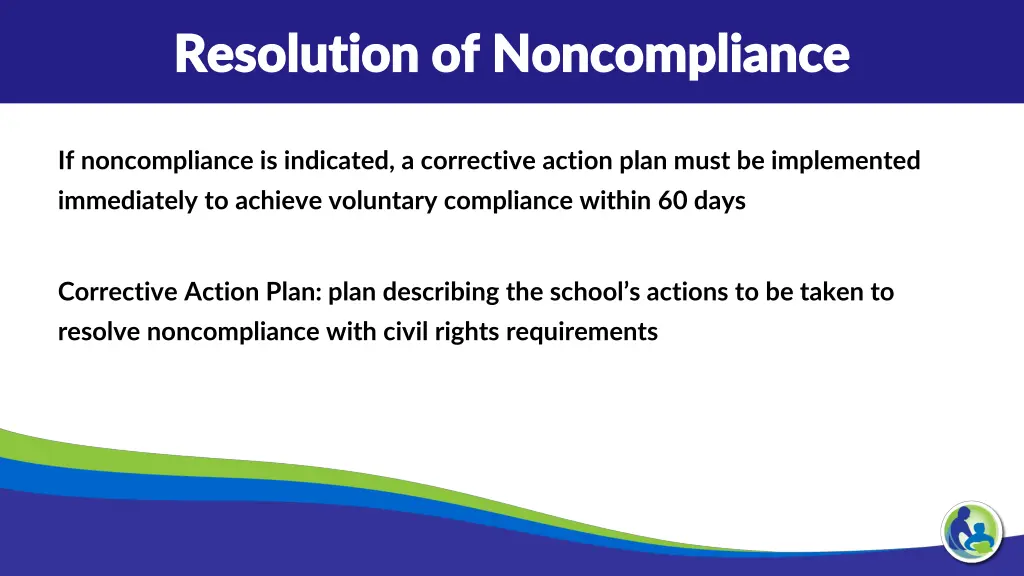 resolution of noncompliance resolution