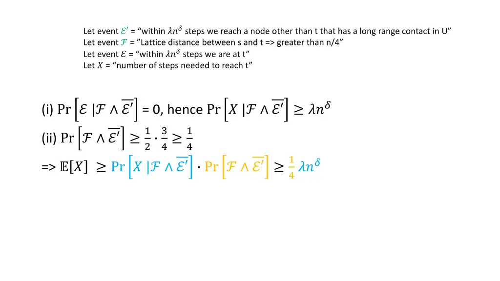 let event within steps we reach a node other than