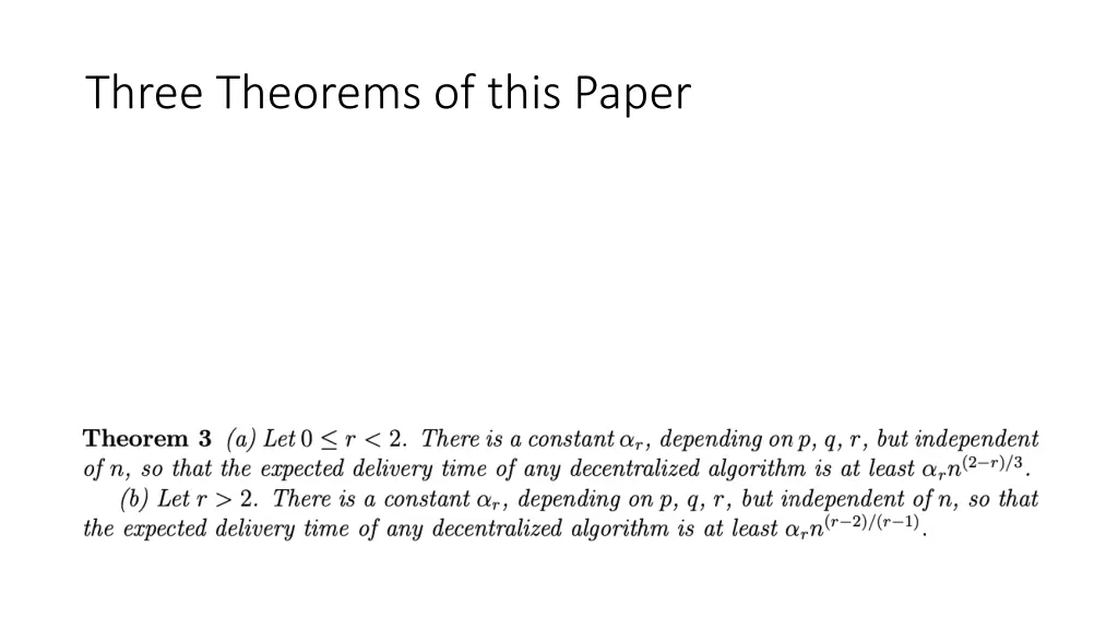 three theorems of this paper 2