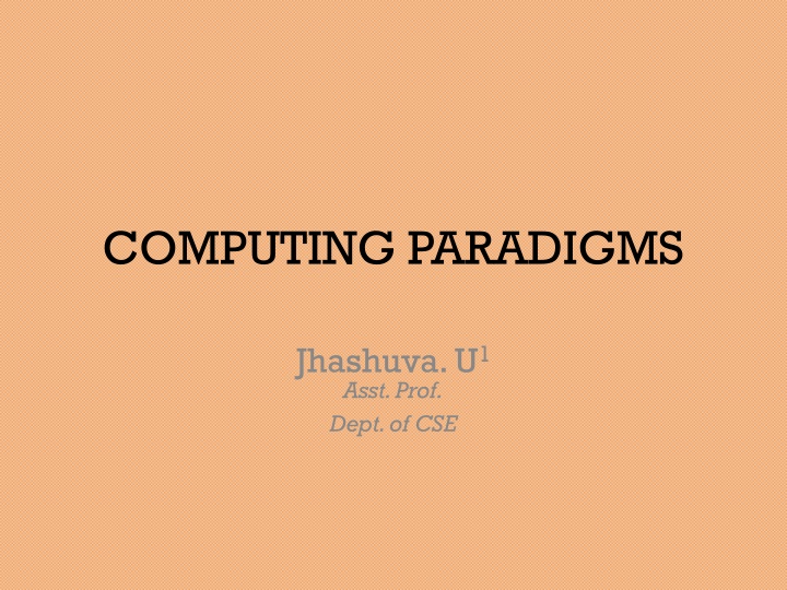 computing paradigms